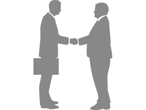 握手しているの画像